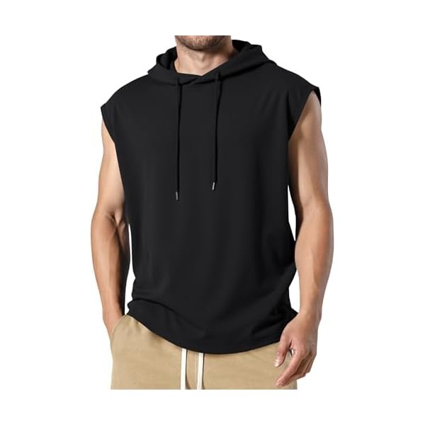 Men's Drawstring Hooded Shirts - Casual Loose Fit Cotton Hoodies Tee Shirt for Daily Wear
