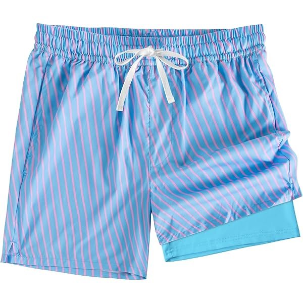Men's Swim Trunks,Mesh Lining Quick Dry with Pockets Beach Shorts Hawaiian